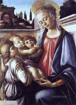  San Arte - Virgen con el Niño y dos ángeles Sandro Botticelli